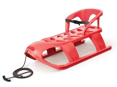 Dječje sanjke BEZZY SEAT sa sjedalom - Crvene