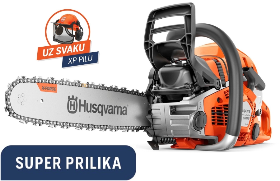 Motorna pila Husqvarna 560XP Mark II + POKLON Zaštitna kaciga FUNCTIONAL (vizir i slušalice) - (59,80 ccm, 3,50 kW/4,69 KS, 40cm, 3/8")