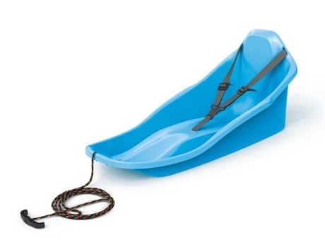 Dječje sanjke TOPO sa sigurnosnim pojasom (PVC) - Plave