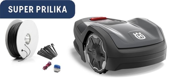 Husqvarna Automower Aspire R4 + Instalacijski kit  S (150m)