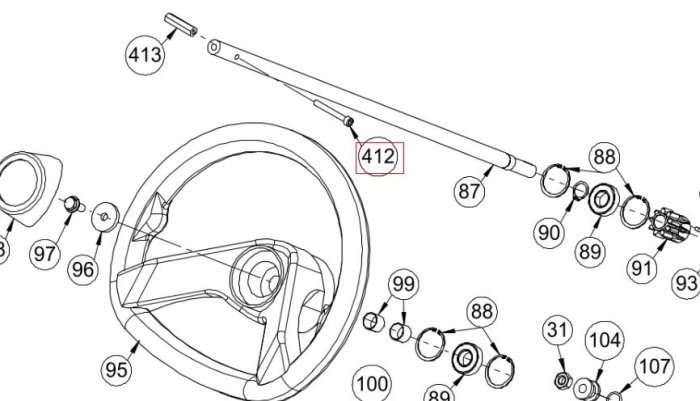 Vijak volana - AS 940 Sherpa 4WD